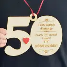 Narodeninová medaila v tvare čísla 50 šírka 20cm