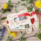 Wooden money envelope Financial injection 22cm