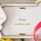 Drevená obálka na peniaze Finančná injekcia 22cm