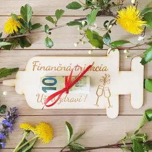 Geschenkkarton Finanzspritze 23x11cm 2