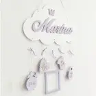 Wolke mit Babynamen und Geburtsdaten 35cm