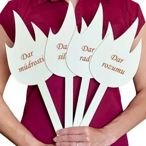 Seven Gifts altar decoration FLAMES engraving (PRICE set of 7 pcs) 2