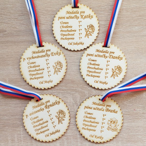 Darček pre pána učiteľa medaila 9cm 2