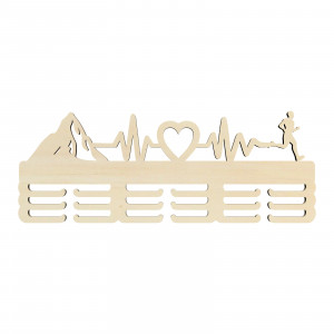 Vešiak na medaily prírodný HORY PULZ SRDCE BEH 55cm