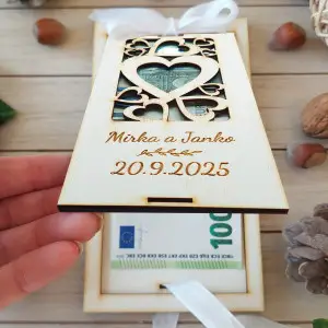 Svadobná obálka na peniaze 20x10cm