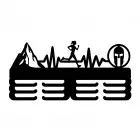 Holzhalter bemalt BERGE LAUFENDER SPARTAN 45cm