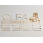 Medaillenhalter aus Holz mit Lasergravur 45cm Briard Hund