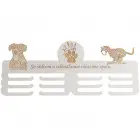 Maľovaný držiak na medaily 45cm + gravírovanie z FOTO psíka