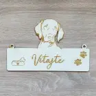 Wooden dog tag 25x15.5cm