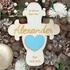 Taufgeschenk, Kreuz mit Namen, Höhe 24cm