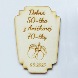 Wooden label 5x8cm for packaging