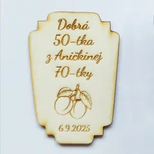 Wooden label 5x8cm for packaging