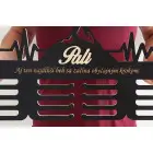 Schwarzer Medaillenhalter aus Holz 80cm + Malerei + Name