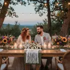 Svadobný stojan Mr a Mrs