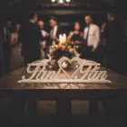 Svadobný stojan Pani a Pán so srdiečkom