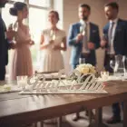 Svadobný stojan Pani a Pán so srdiečkom