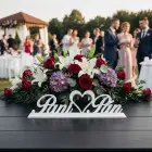 Svadobný stojan Pani a Pán so srdiečkom