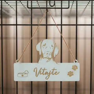 Wooden dog tag 25x15.5cm