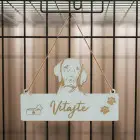 Wooden dog tag 25x15.5cm