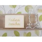 Tabuľka na stôl rodina ženícha