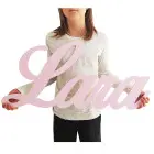 Custom-made hanging painted name, width 80cm - Lara