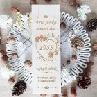 Gift wooden wine box with metal closure