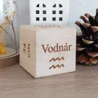 Holzwürfel mit Geburtsdaten, 5,5 cm