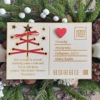 Vianočná pohľadnica drevená 18x12,50cm