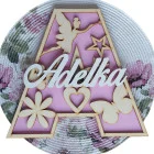 Písmeno 30cm s menom - víla farba prírodná