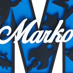 Wooden letter with name - universe 2