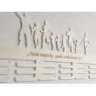 Medaillenhalter FAMILIE mit gelasertem Text, 55 cmund gelasertem Text 55cm