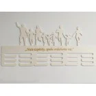 Medaillenhalter FAMILIE mit gelasertem Text, 55 cmund gelasertem Text 55cm