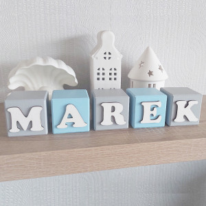 Decorative cubes with name 5.5cm 2