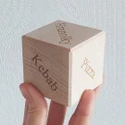 Drevená kocka pre nerozhodných 5,5cm - Jedlo
