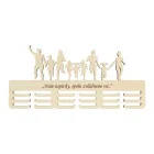 Medaillenhalter FAMILIE mit gelasertem Text, 55 cmund gelasertem Text 55cm