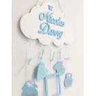 Dvoj meno na obláčiku s údajmi o narodení 35cm