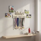 Medaillenhalter FAMILIE mit gelasertem Text, 55 cmund gelasertem Text 55cm