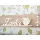 Stojan s krstným menom a srdiečkom