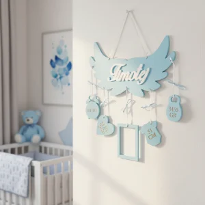 Name on wings with birth details 2