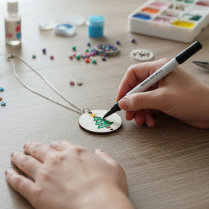 Doplnky výrez kruhy s opálenými hranami k rodinnému kalendáru 2