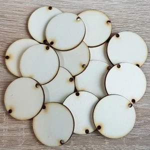 Add-ons cut out circles with burnt edges for the family calendar