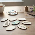 Cut-out overlays - months with burnt edges for the family calendar