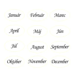 Add-ons to the family calendar service - moon phase printing for 12 months in the Slovak language