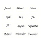 Doplnky k rodinnému kalendáru služba polaserovanie mesiacov set 12ks v slovenskom jazyku