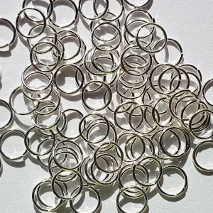 Metal rings 12mm pack of 25 silver