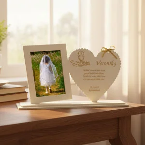 Pamiatka na 1. sväte prijímanie stojan srdce 2