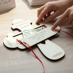 Geschenk zur ersten Heiligen Kommunion oder Taufe Höhe 25 cm für Geld