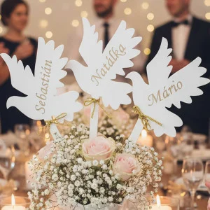 Church decoration for 1st Holy Communion DOVE with name