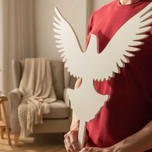 Altar decoration dove inlay 40cm 2