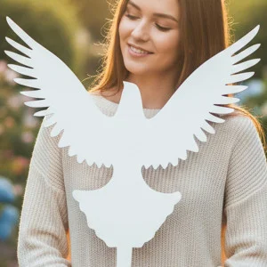 Altar decoration dove inlay 40cm